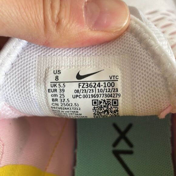 Nike Air Max 270 White Bright Crimson USA Women Size 8/UK 5.5/EU 39(FZ3624-100) - Picture 12 of 13